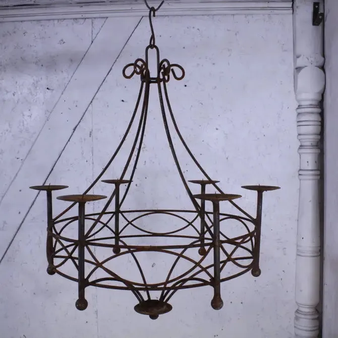 Metal Outdoor Candle Iron Vintage Looking Cassie Chandelier