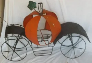 Metal Pumpkin Carrige decorative plants  