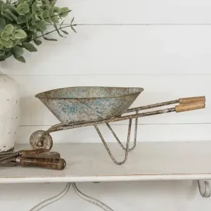 Metal Wheelbarrow dried flowers  