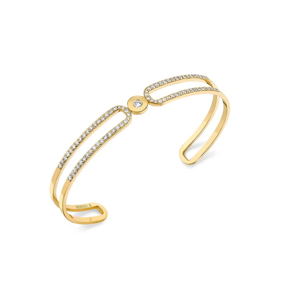 Michael M Pave Alignment Cuff Bracelet BR359PV