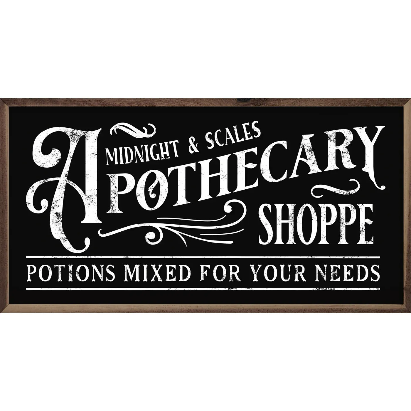 Midnight And Scales Apothecary Shoppe Wood Framed Print dried flowers  