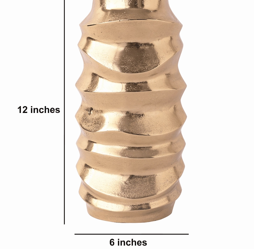 Mila Wave Gold Vase