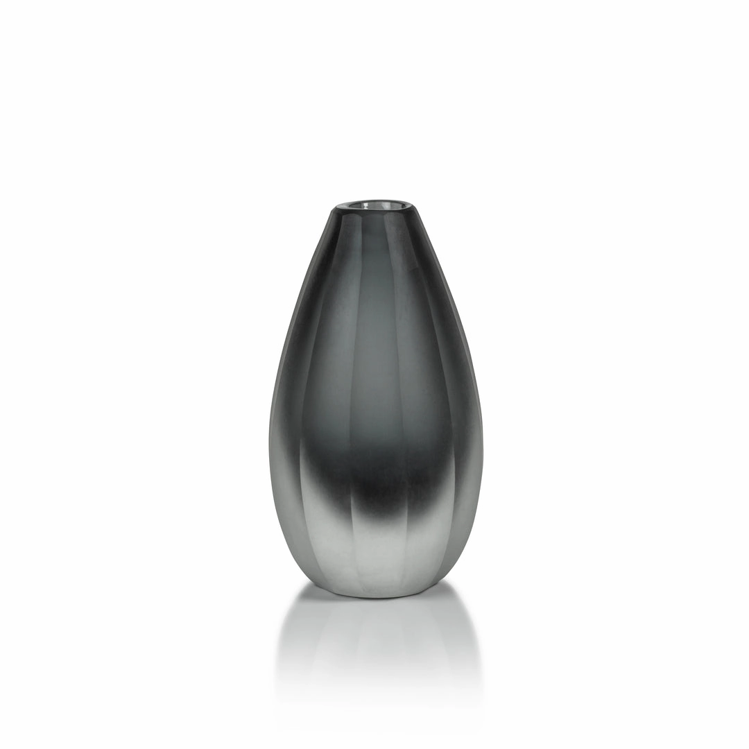 Milano Cut & Frosted - Vase Smoke mini ornamental plant  