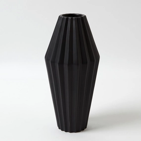 Milos - Vase Matte Black Large mini ornamental plant  