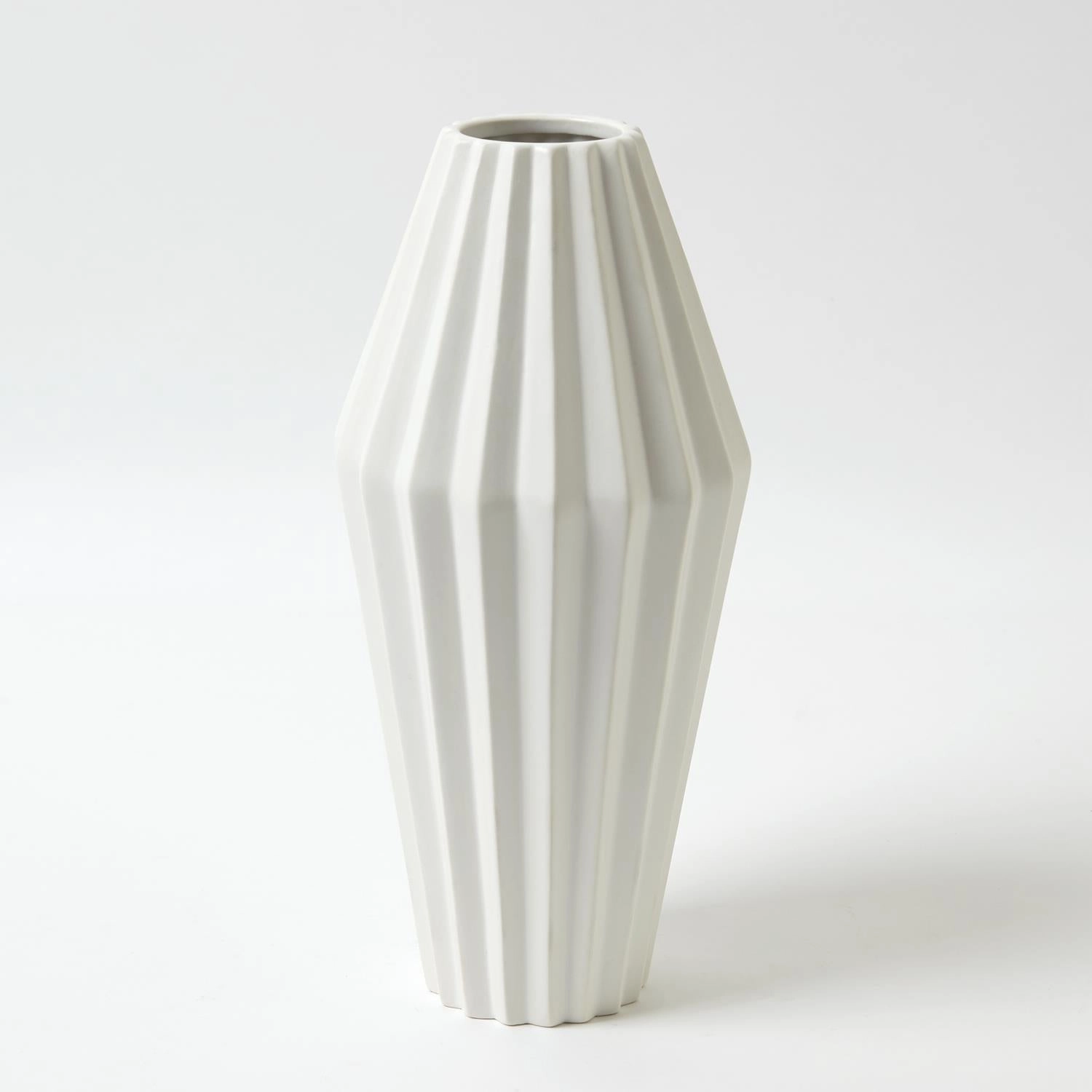Milos - Vase Matte White Large mini ornamental plant  
