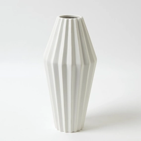 Milos - Vase Matte White Large mini ornamental plant  