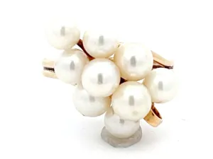 Mings Akoya Pearl Ring in 14k Yellow Gold