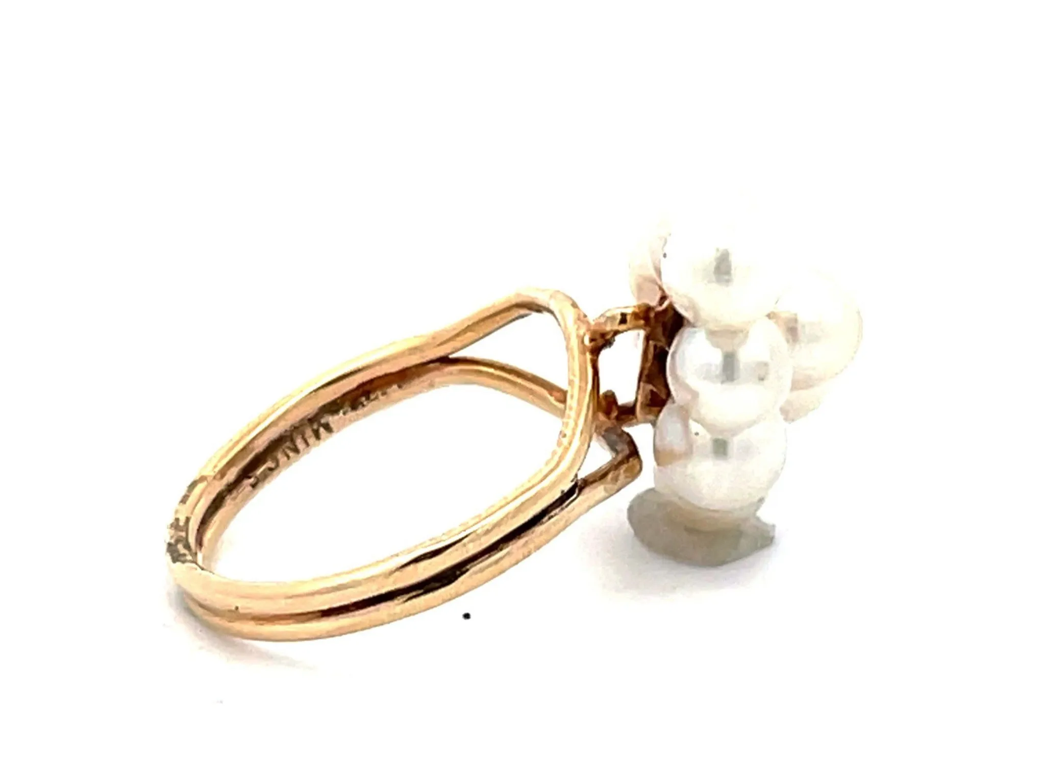 Mings Akoya Pearl Ring in 14k Yellow Gold