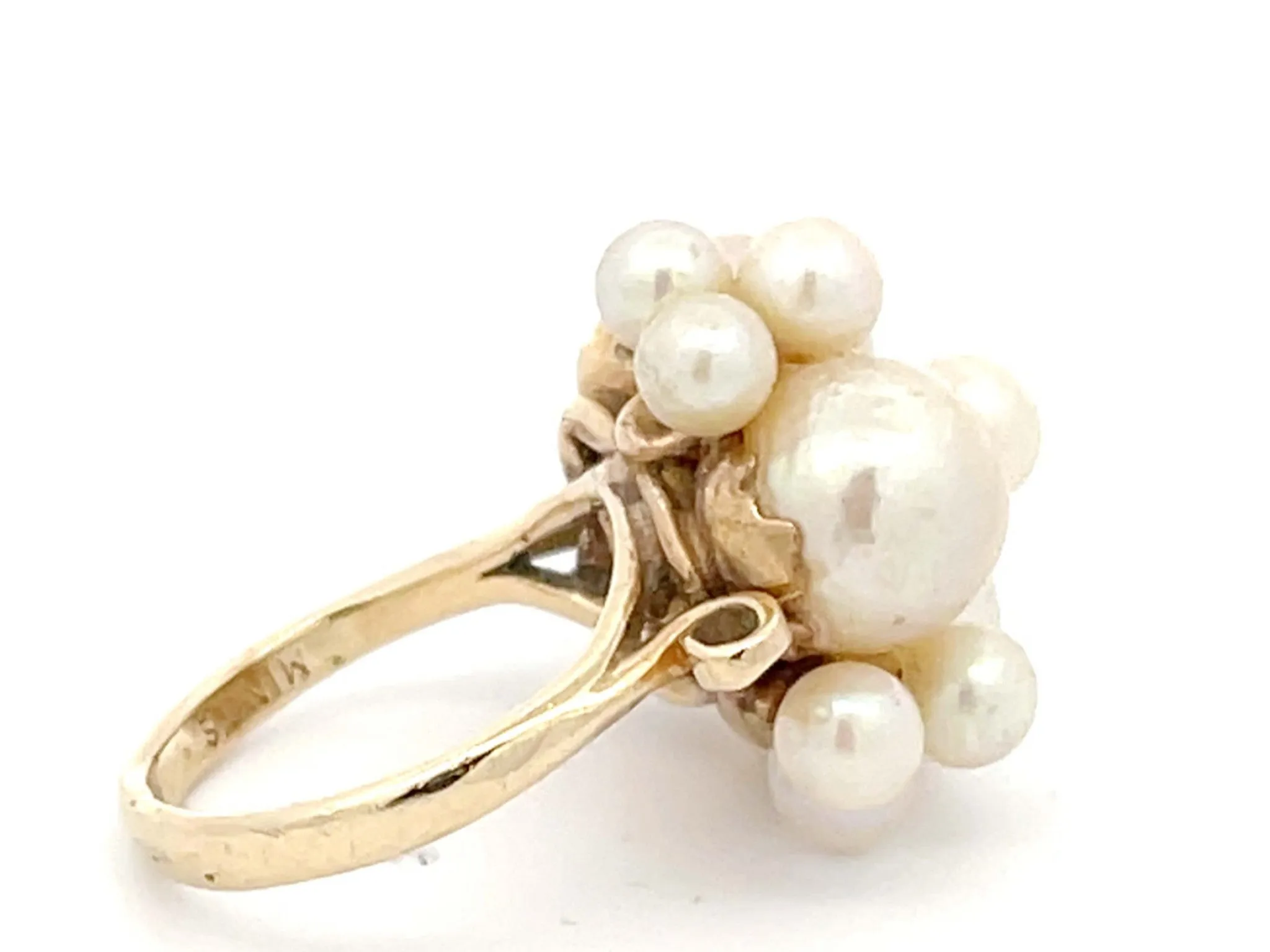 Mings Akoya Pearl Ring in 14k Yellow Gold