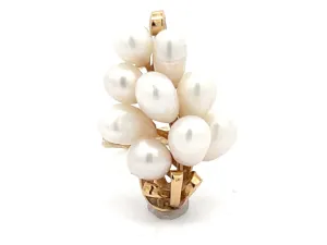 Mings Akoya Pearl Ring in 14k Yellow Gold