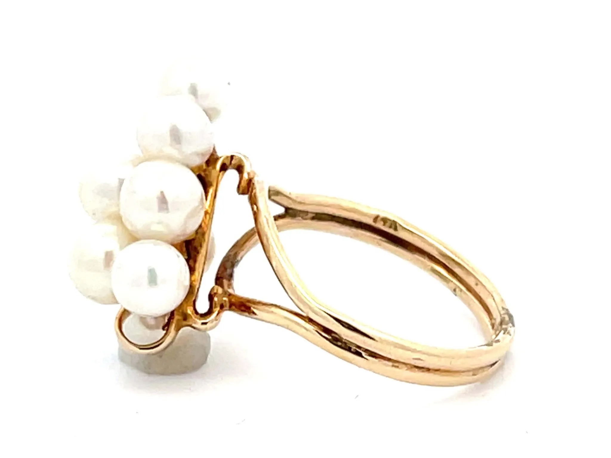 Mings Akoya Pearl Ring in 14k Yellow Gold