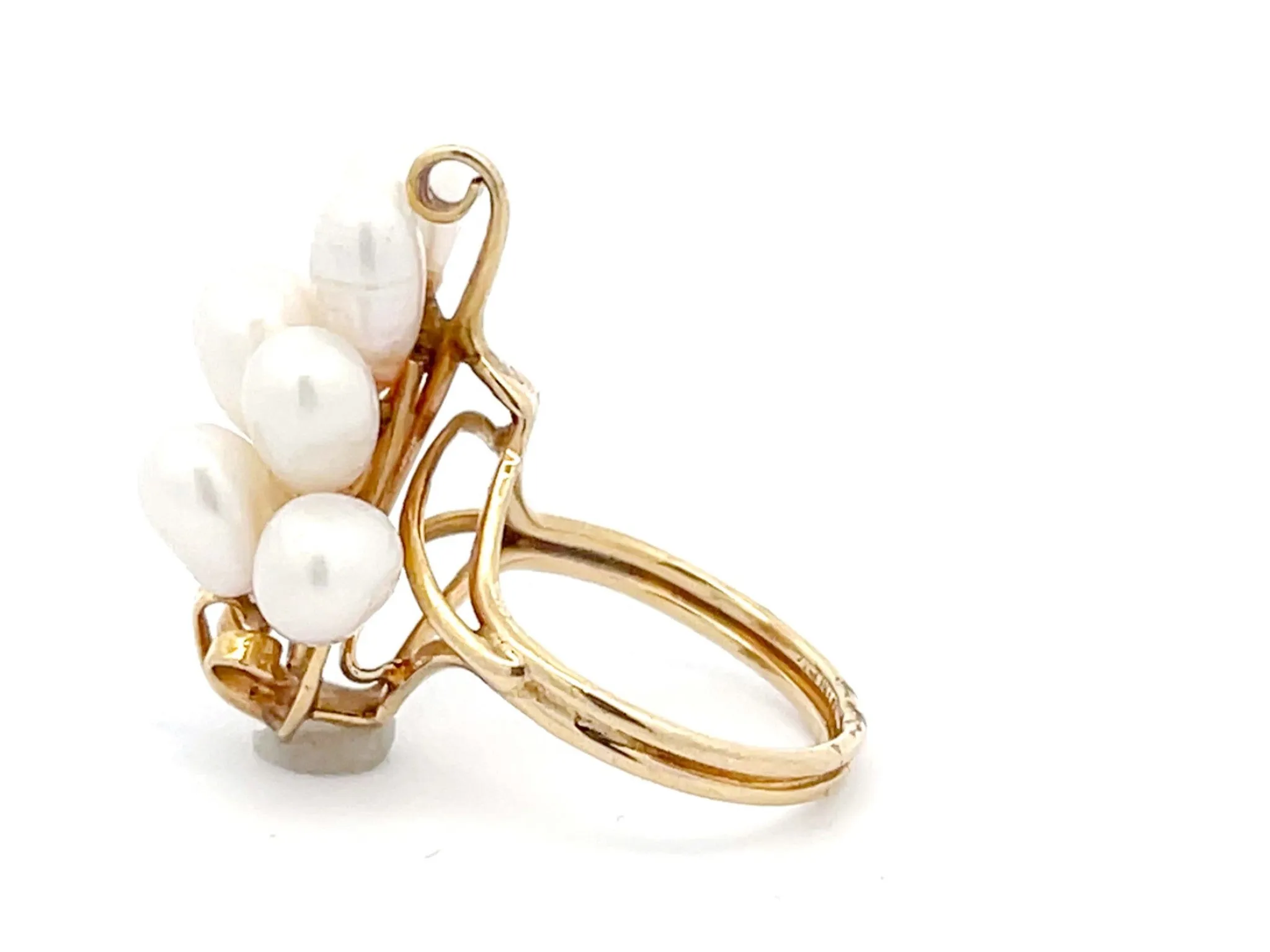 Mings Akoya Pearl Ring in 14k Yellow Gold