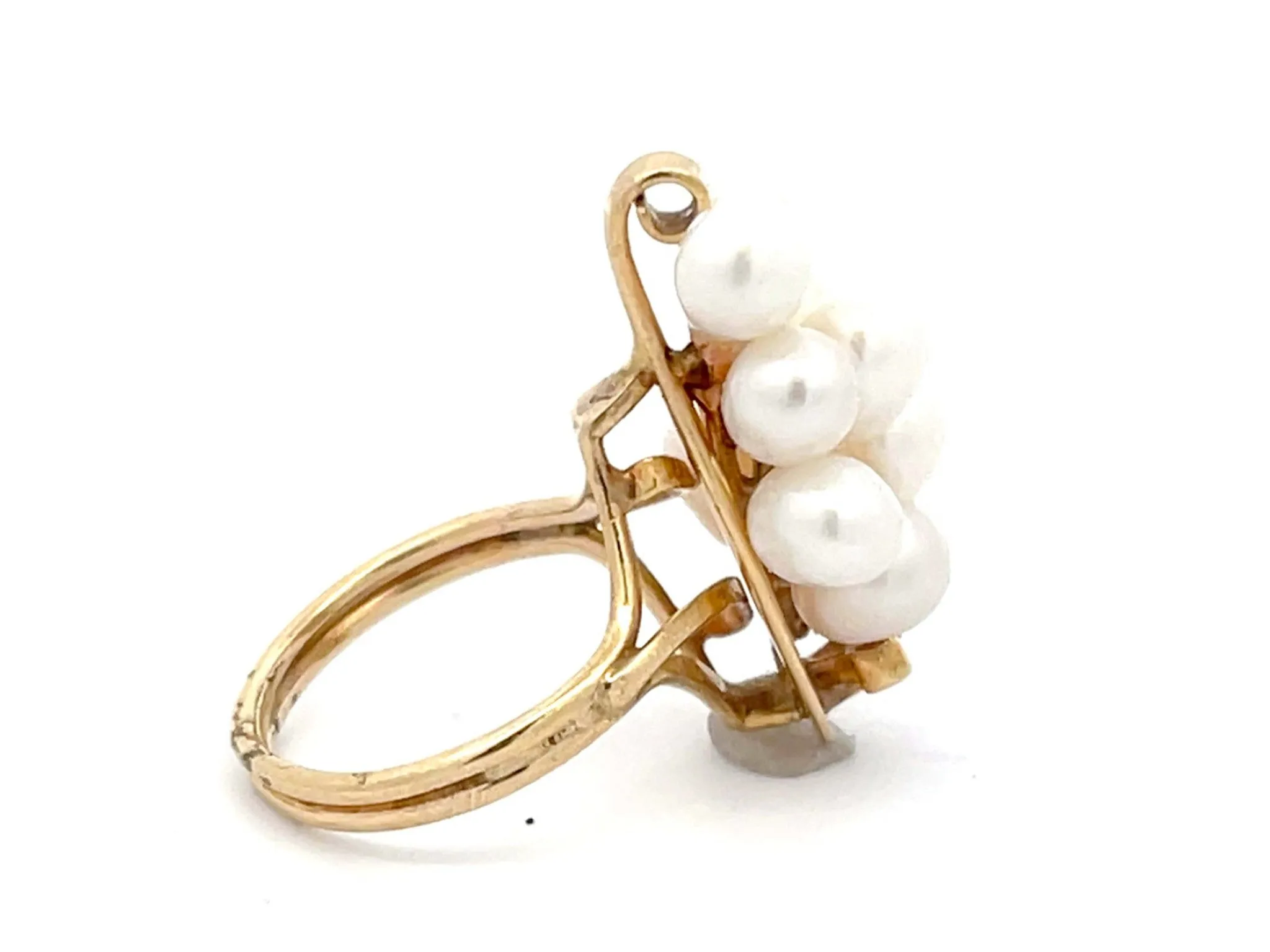 Mings Akoya Pearl Ring in 14k Yellow Gold