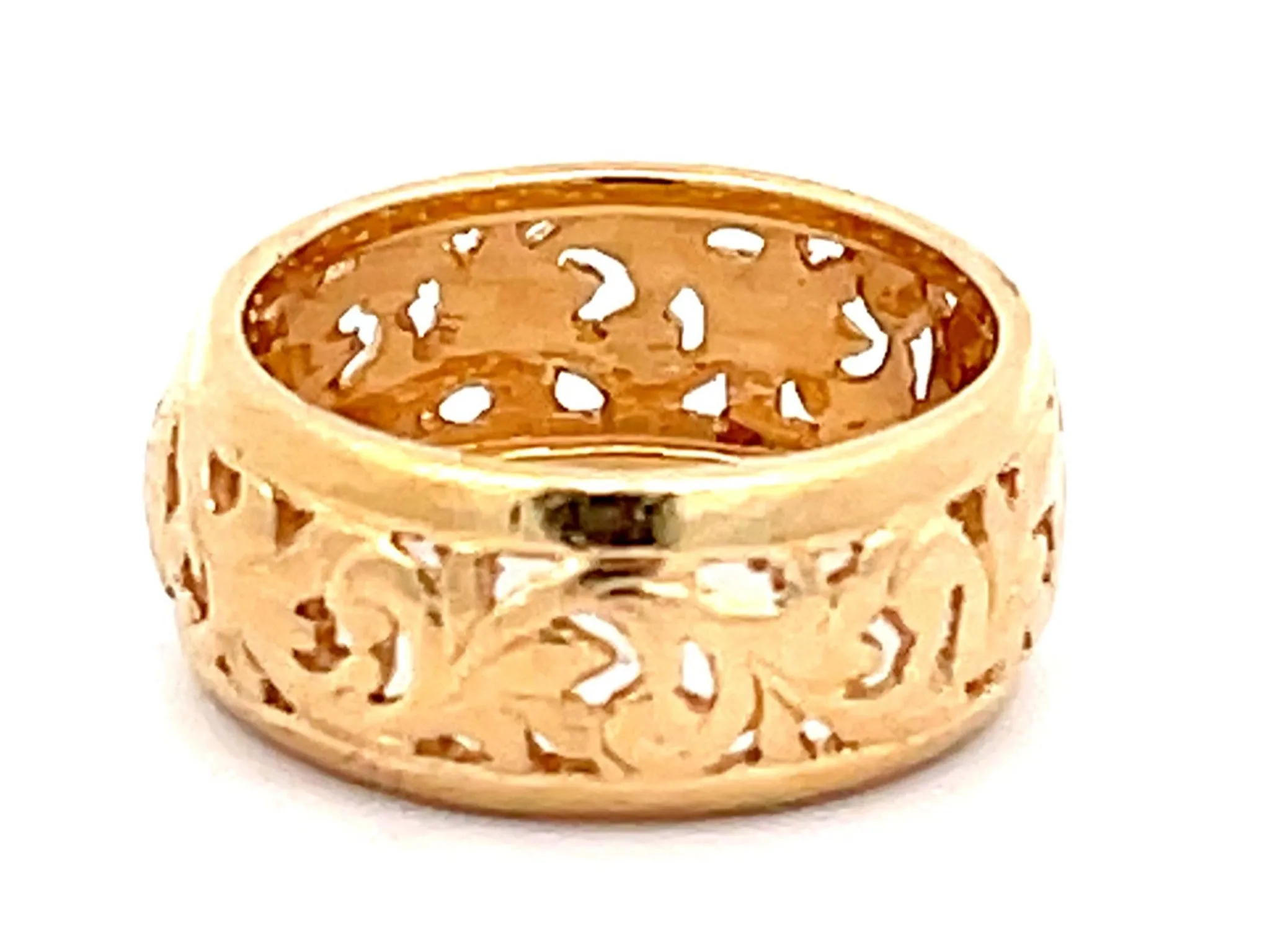 Mings Yin and Yang Cutout Band Ring in 14k Yellow Gold