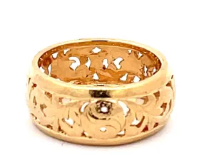 Mings Yin and Yang Cutout Band Ring in 14k Yellow Gold