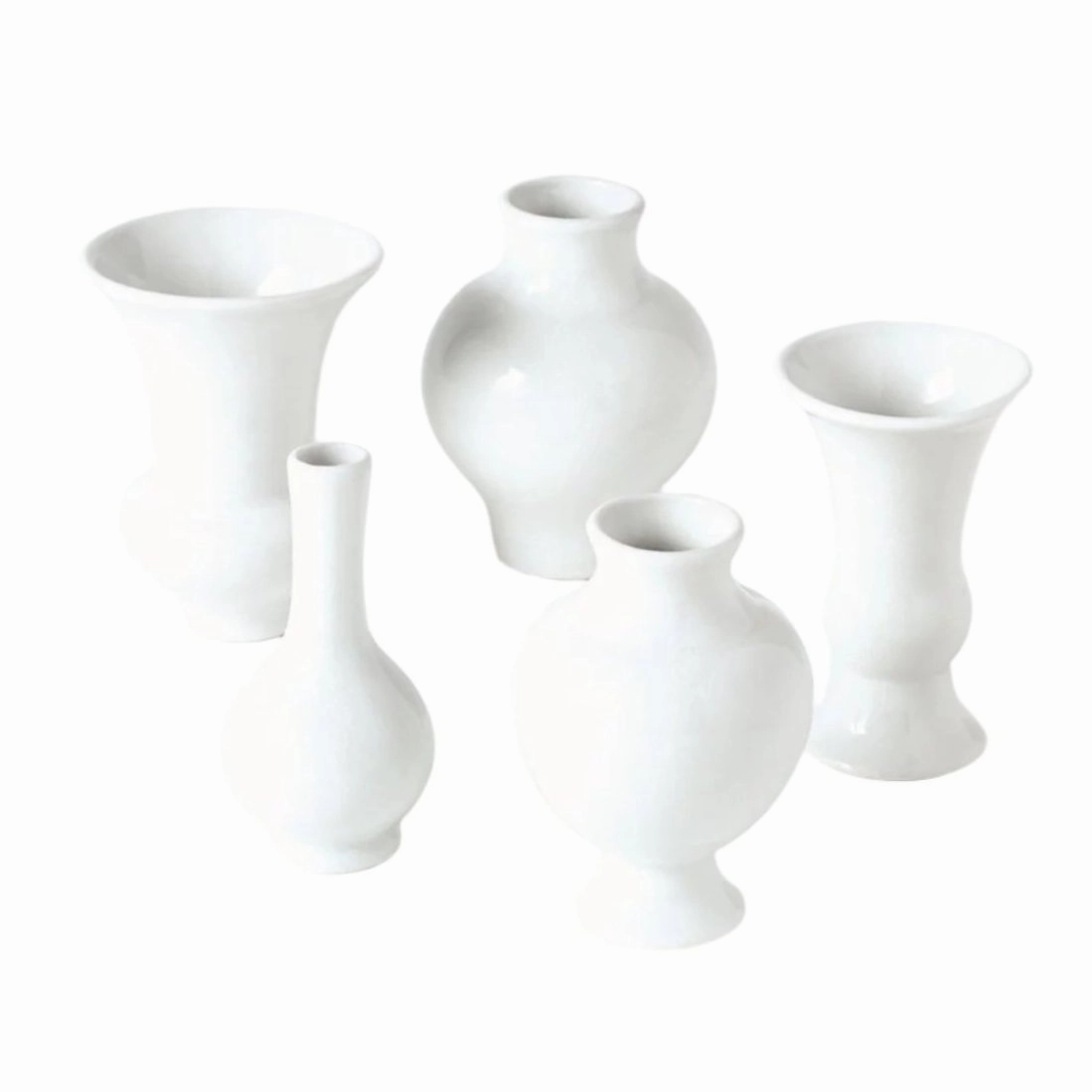 Mini Chinoise - Vases White (Set of 5) mini ornamental plant  