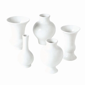 Mini Chinoise - Vases White (Set of 5) mini ornamental plant  