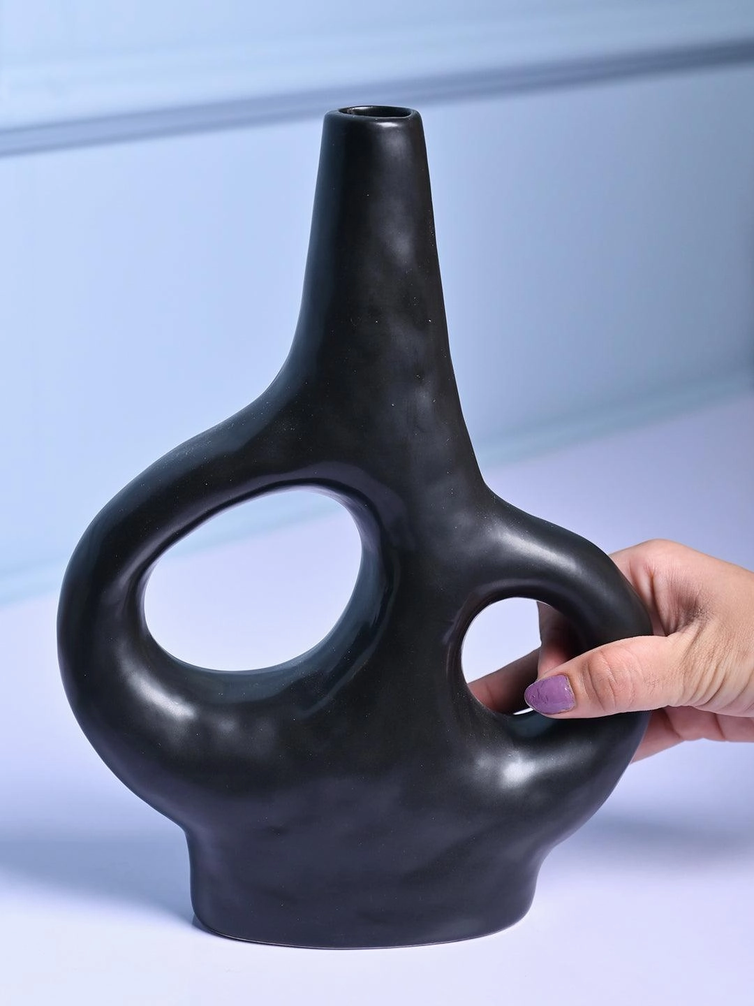 Modern Black Ceramic Vase