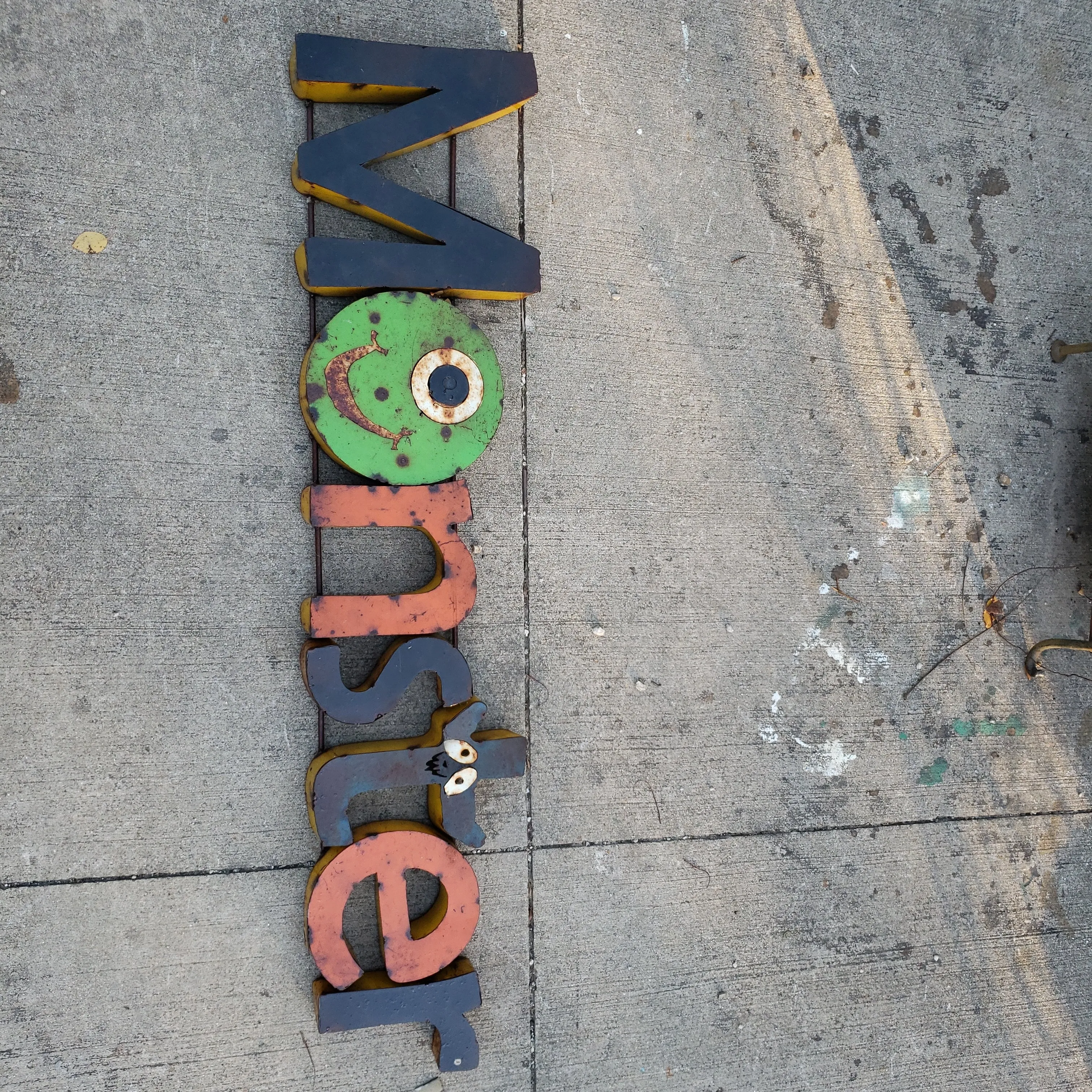 Monster Metal Sign decorative plants  