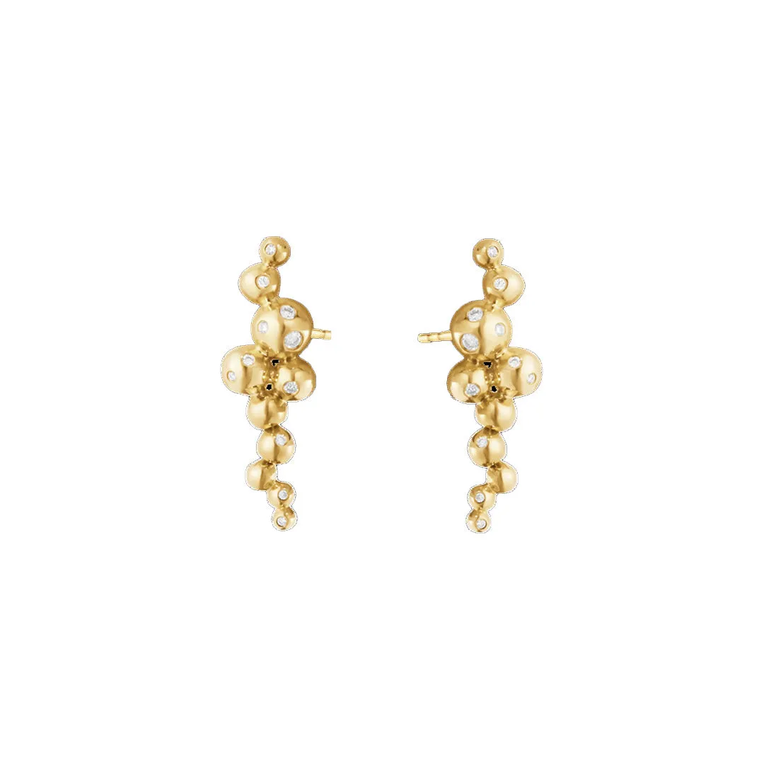 Moonlight Grapes Earrings with Diamonds