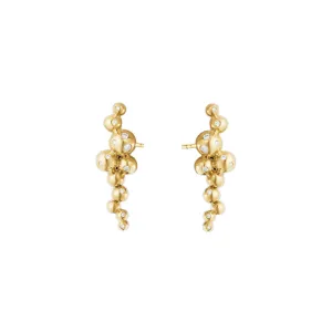 Moonlight Grapes Earrings with Diamonds