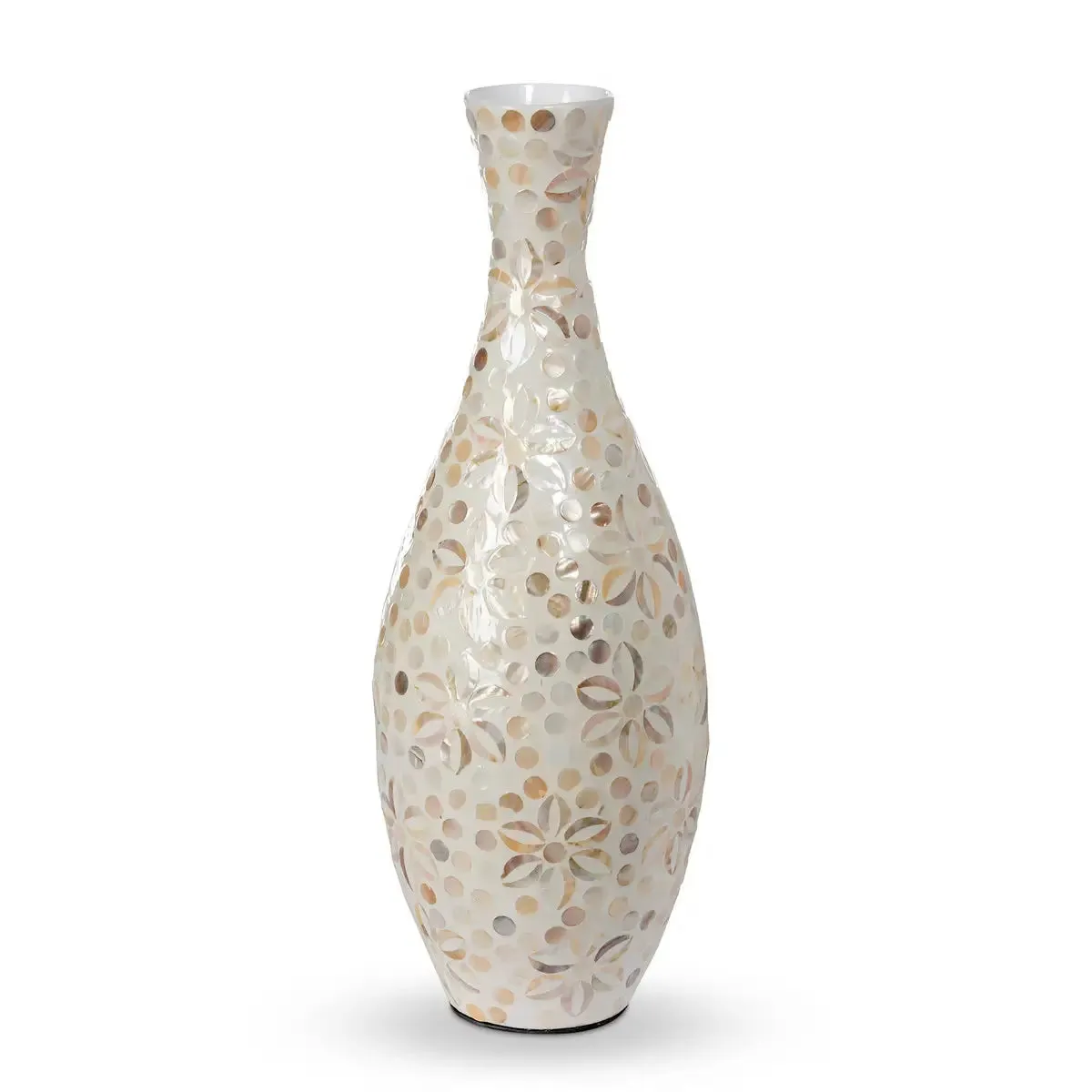 Mother Of Pearl Capraia Coast Tall Floral Vase dried flowers  