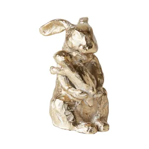 Mother Rabbit Sculpture dried flowers  