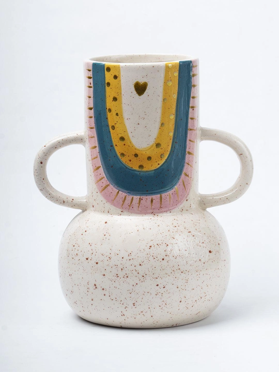 Multicolor Ceramic Vase - Antique Design, Flower Holder