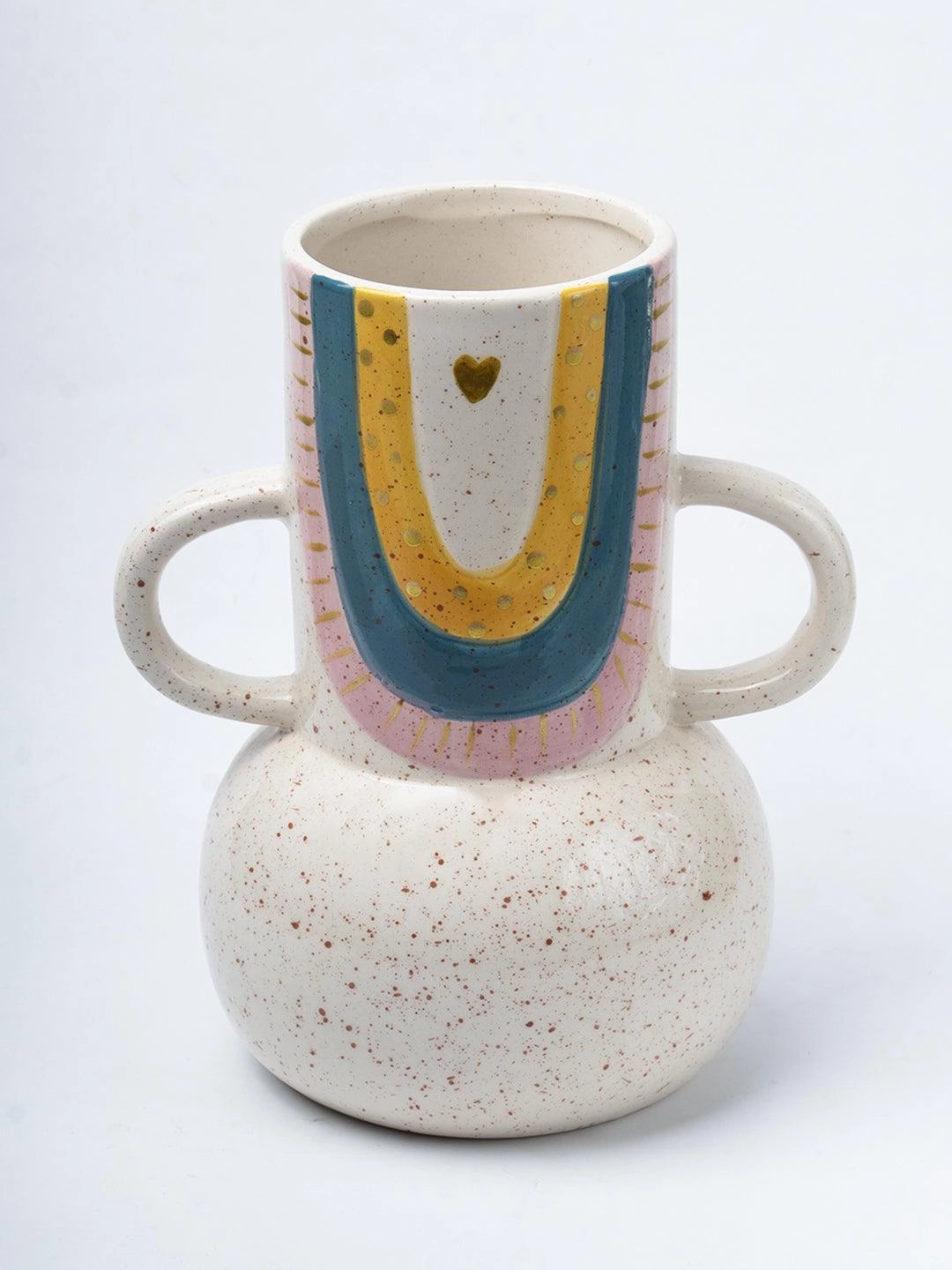 Multicolor Ceramic Vase - Antique Design, Flower Holder