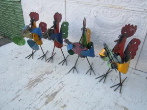 Musical Rooster decorative plants  