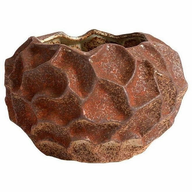 Muubs Soil Flowerpot Rust, ?18cm dried green plant  