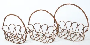 Nested Gift Baskets Oval Set of 3 decorative plants  
