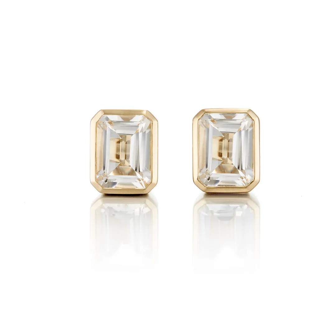 Newport Earrings in White Topaz
