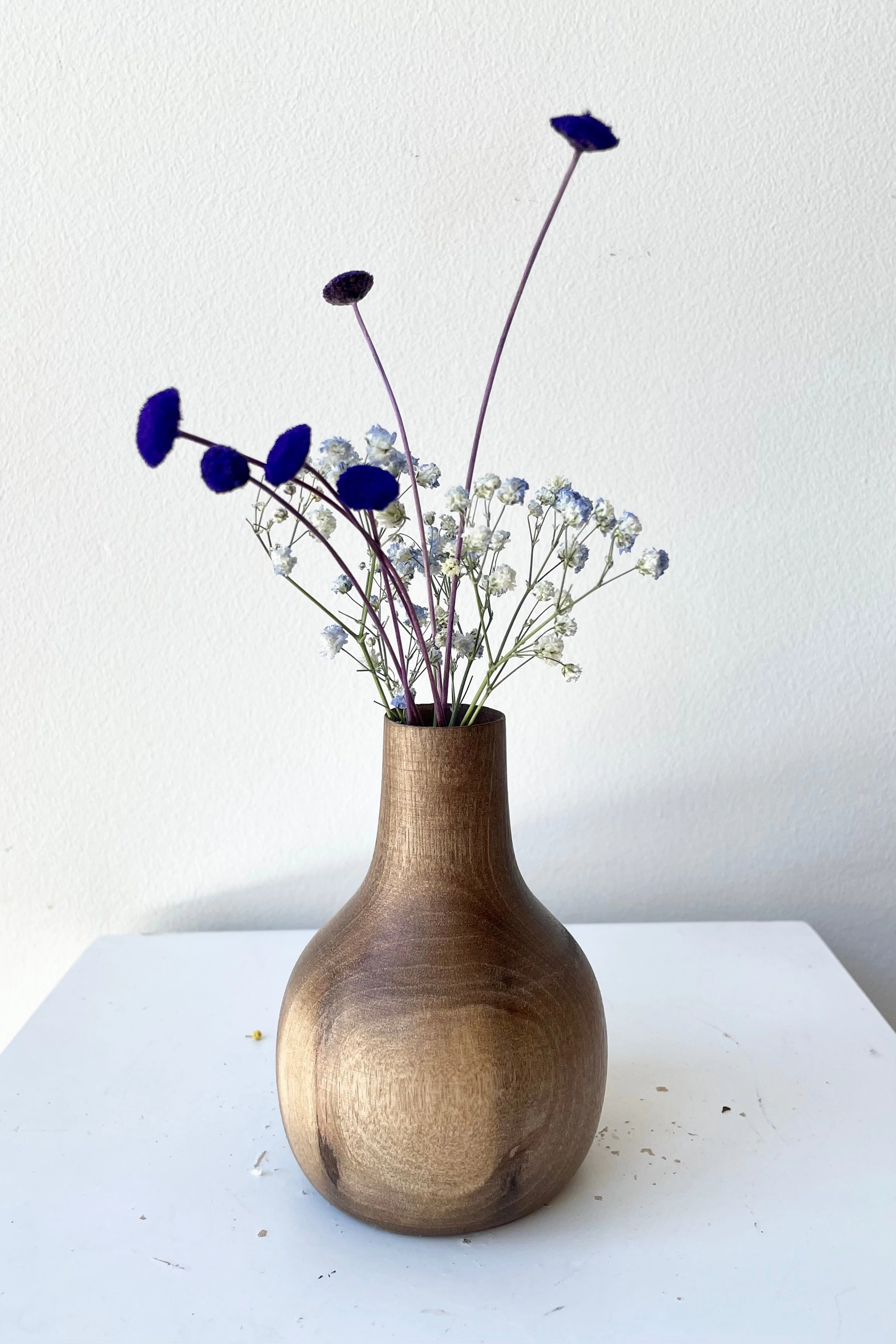 Nina Wood Vase Walnut Medium