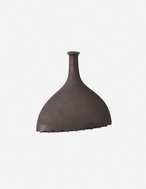Noelle Geometric Decorative Vase, Black by Lemieux et Cie -  - mini ornamental plant  