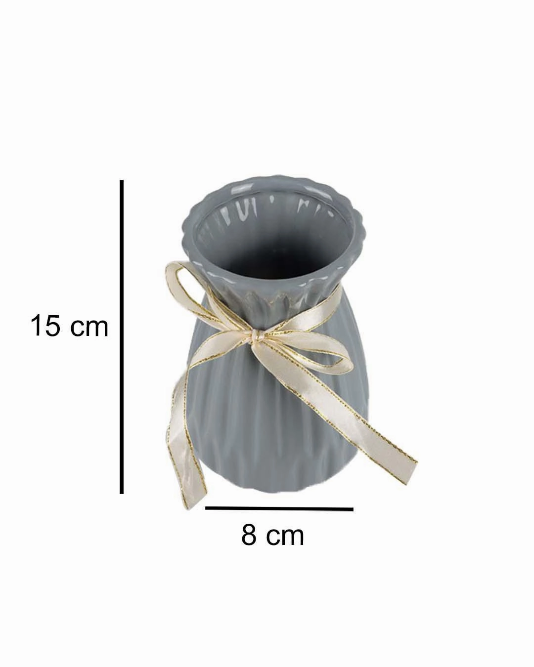 Nordic Vase, Grey, Ceramic