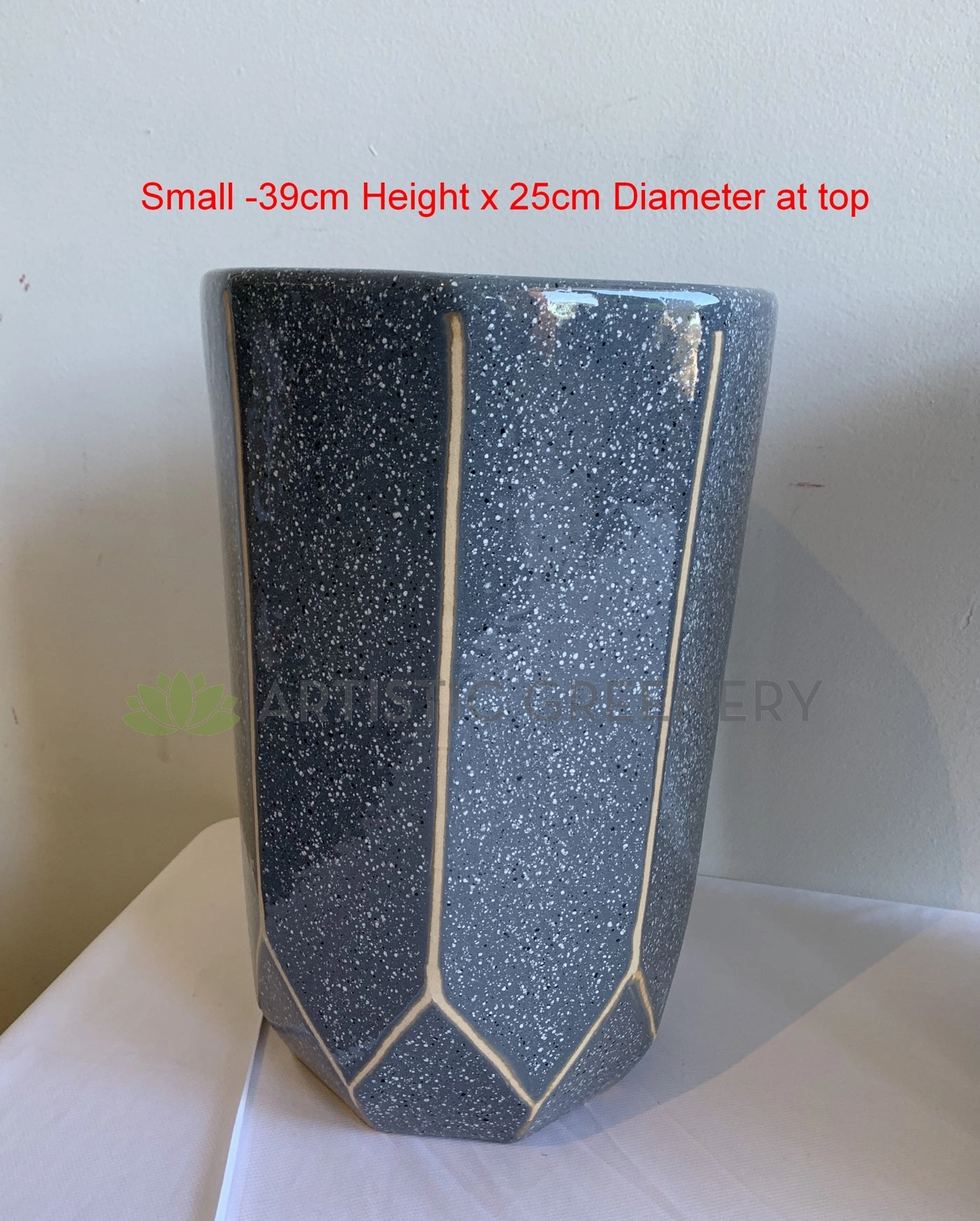 Octagon Blue Planter / Pot Glazed Finish - Ceramic CER0023