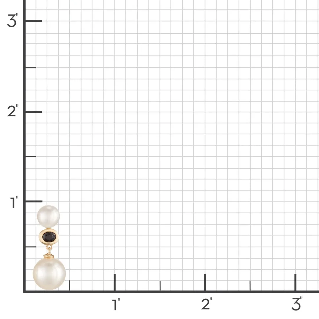 Od??on Drop Earrings in Pearls & Black Spinel