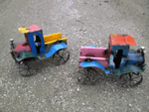 Old Time Tin Truck decorative plants  