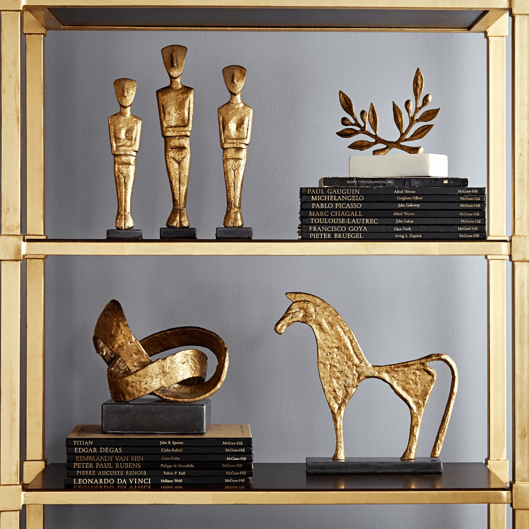 Olive Branch Statue in Gold Leaf
