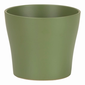 Olive Green Indoor Ceramic Cover Pot Oliva  (808) tall green plant  