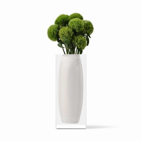 Oliver Vase - Hamptons White mini ornamental plant  