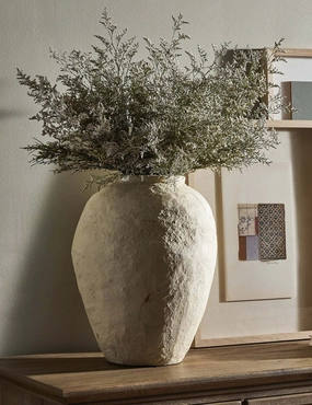 Olivos Paper Mache Decorative Vase by Amber Lewis x Four Hands mini ornamental plant  