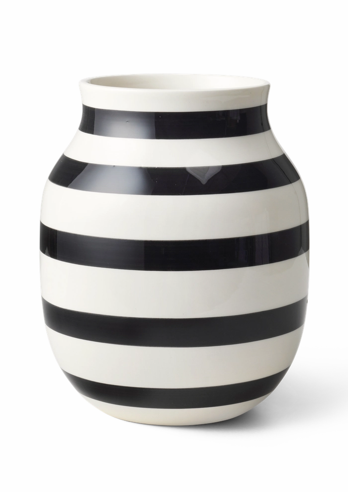 Omaggio - Medium Black Vase mini ornamental plant  