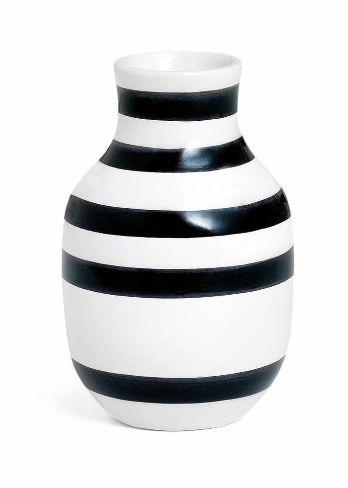 Omaggio - Small Black Vase mini ornamental plant  