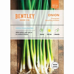 Onion, Evergreen Bunching Seed Packets floating plant shelf  