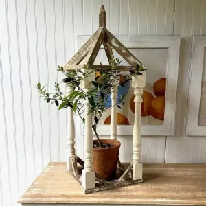 Open Spindle Lantern dried flowers  