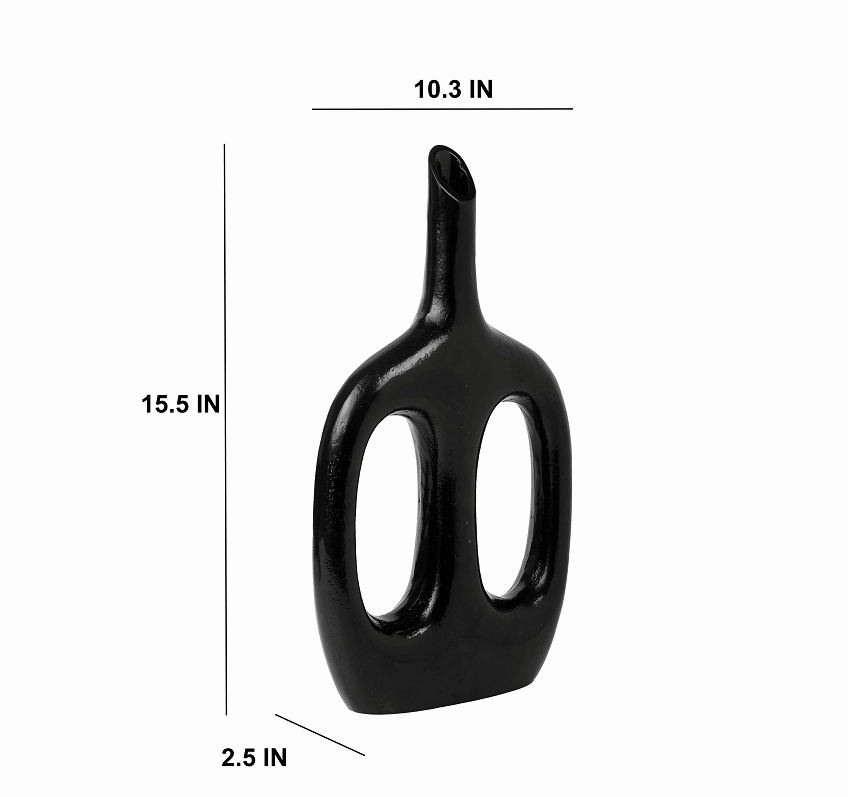 Otilia Glossy Black Vase