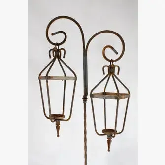 Outdoor Wedding Heavy Iron Lighting Double Lantern Frame