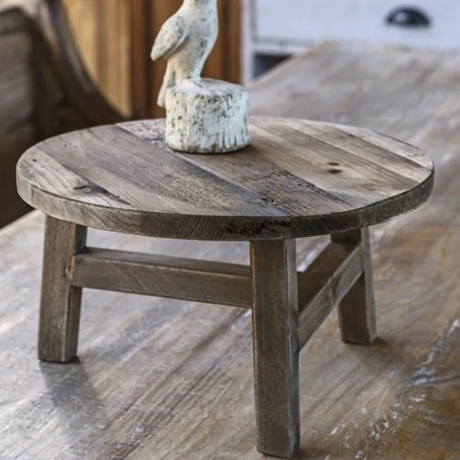 Oversized Round Tabletop Riser dried flowers  